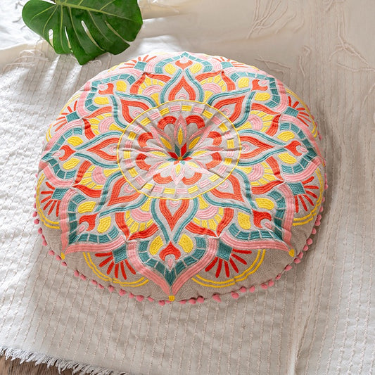 Flowery Folly Floor Cushion Cover