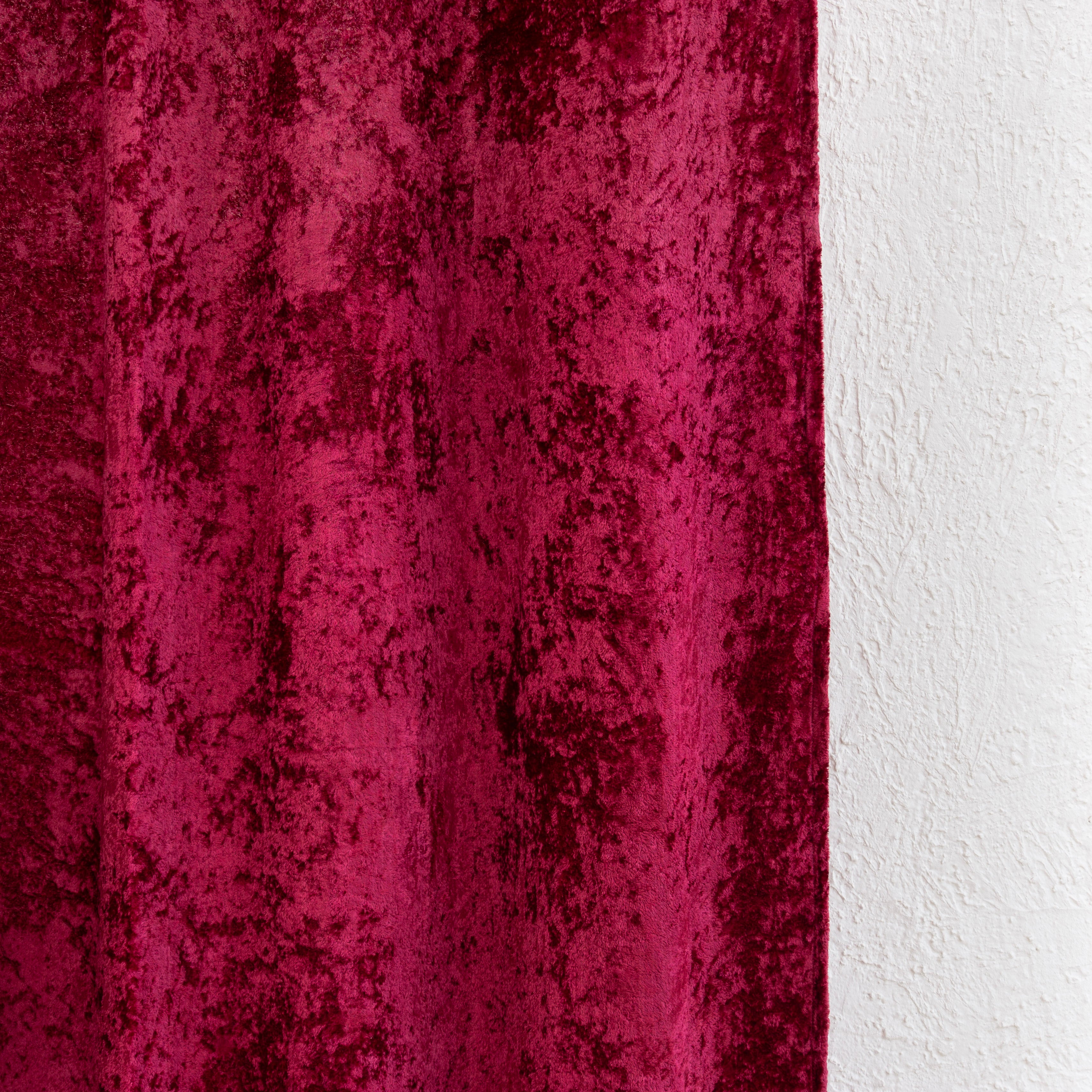 Maroon Velvet Curtain - Set of 2