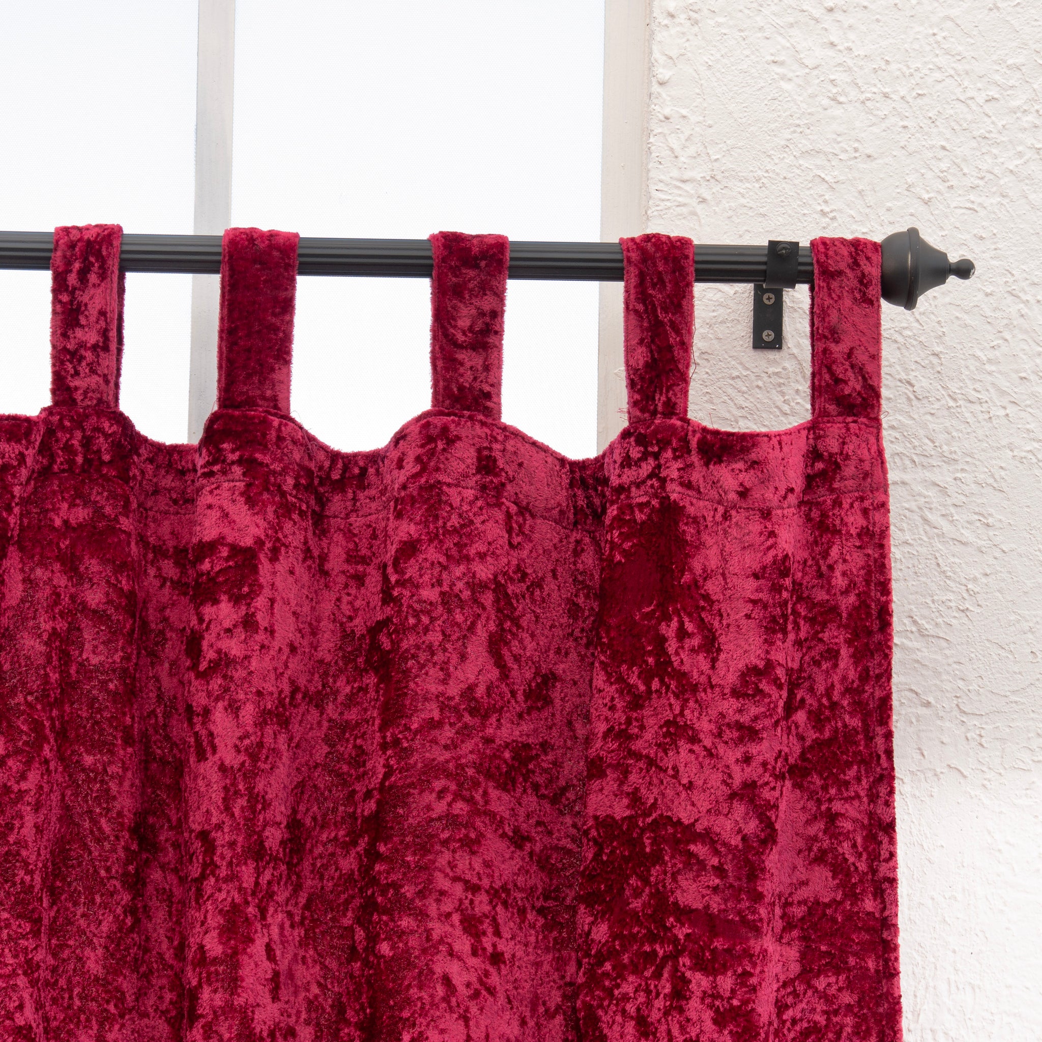 Maroon Velvet Curtain - Set of 2