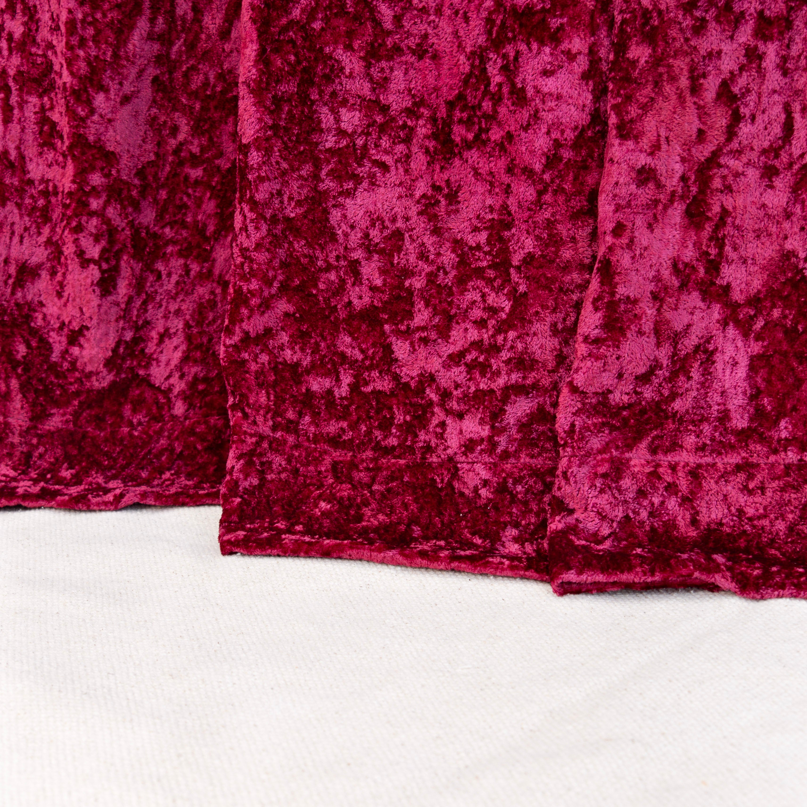 Maroon Velvet Curtain - Set of 2