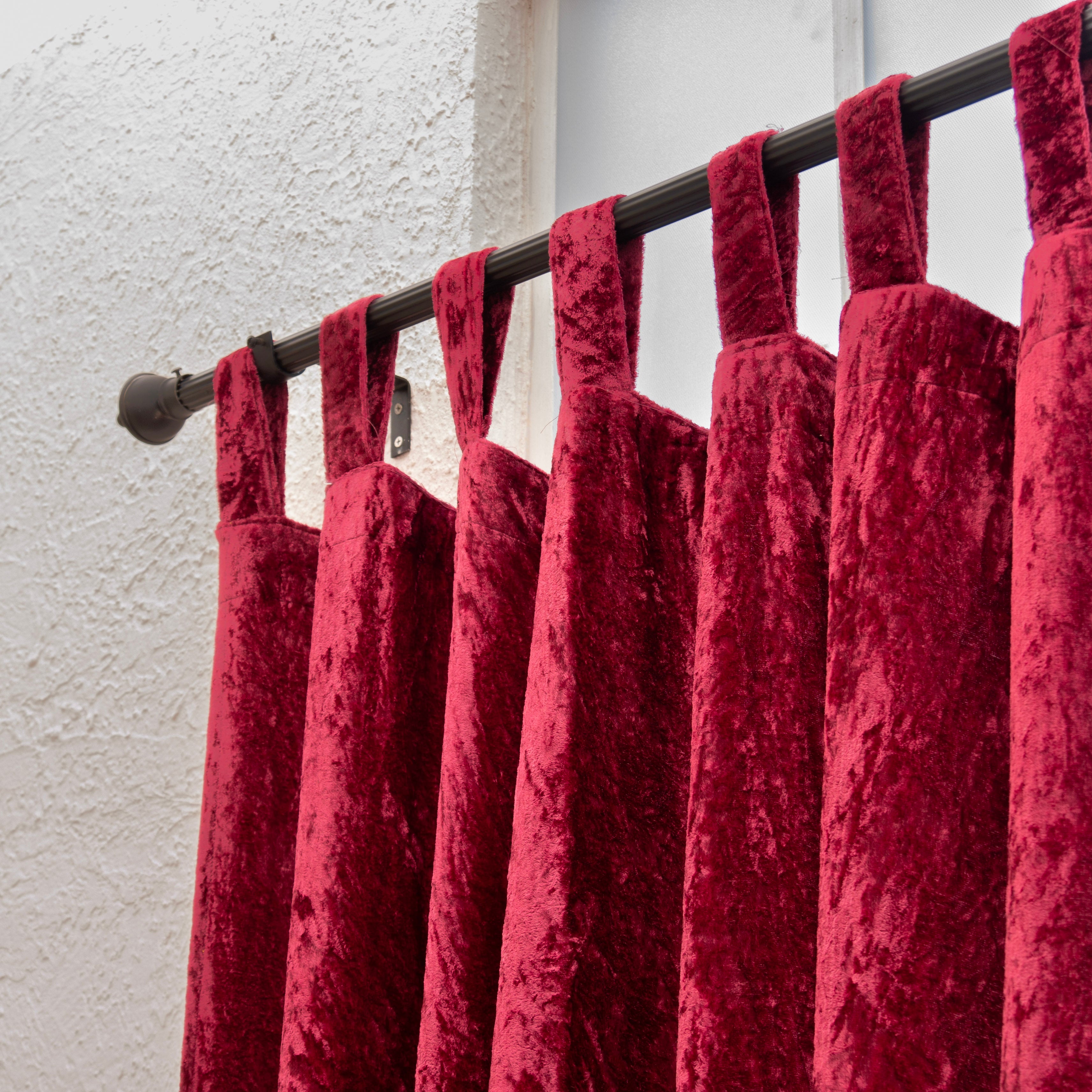 Maroon Velvet Curtain - Set of 2