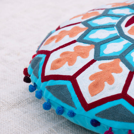 Petal Paradise Floor Cushion Cover