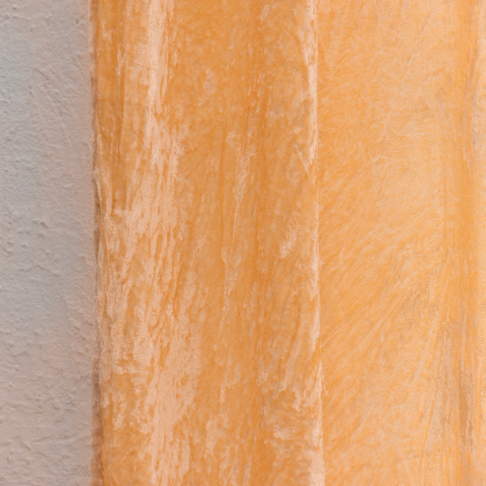 Peach Velvet Curtain - Set of 2