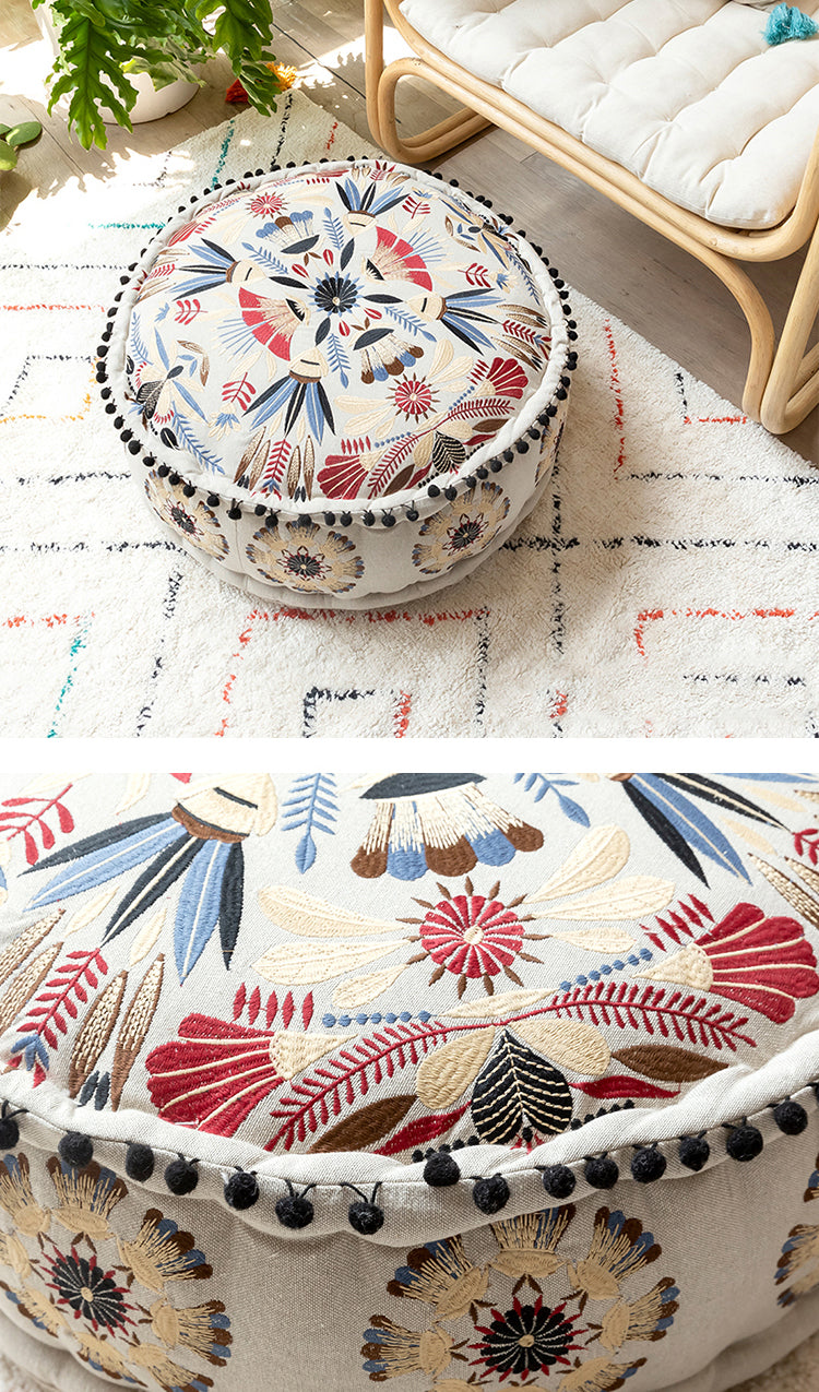 Abstracted Serenity Ottoman pouf