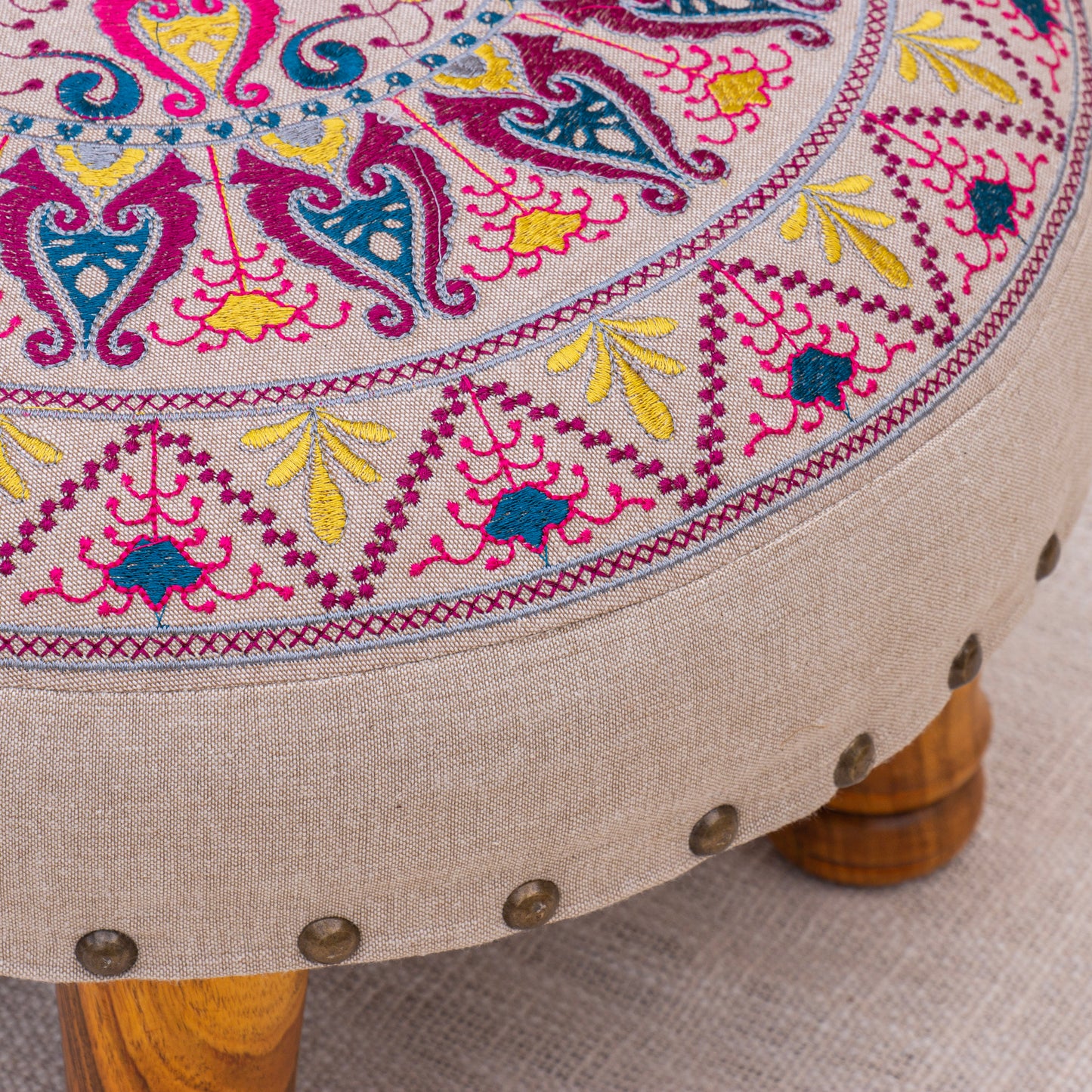 Pink Symmetry Footstool