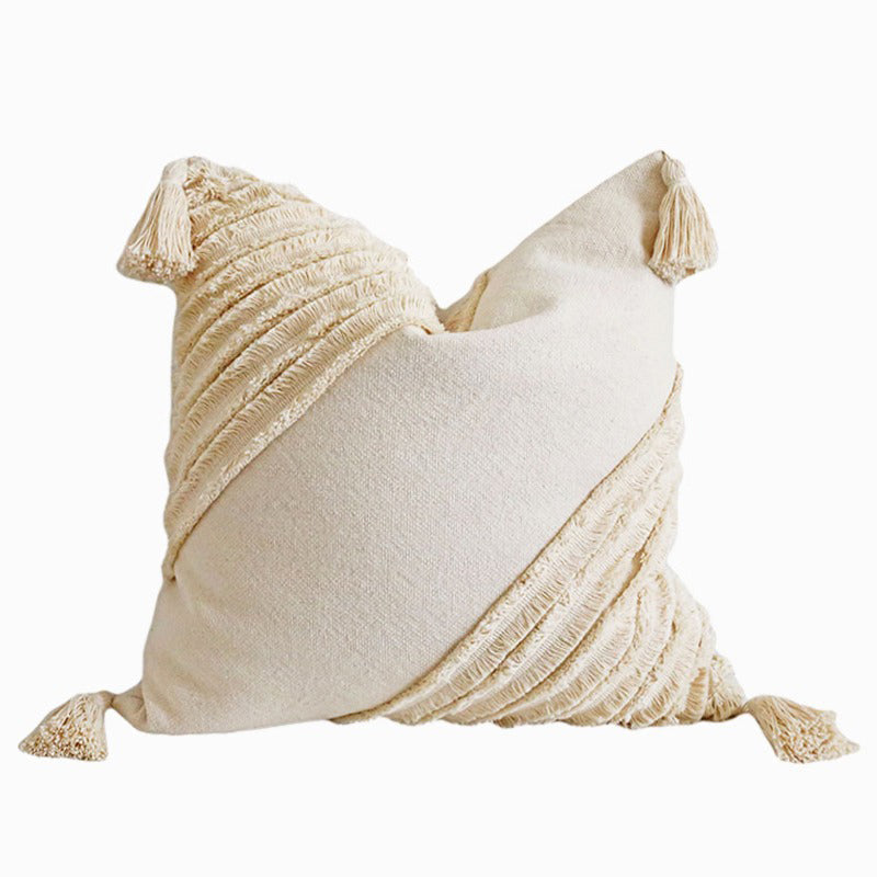 Elegant Fringes Throw Pillow Cover