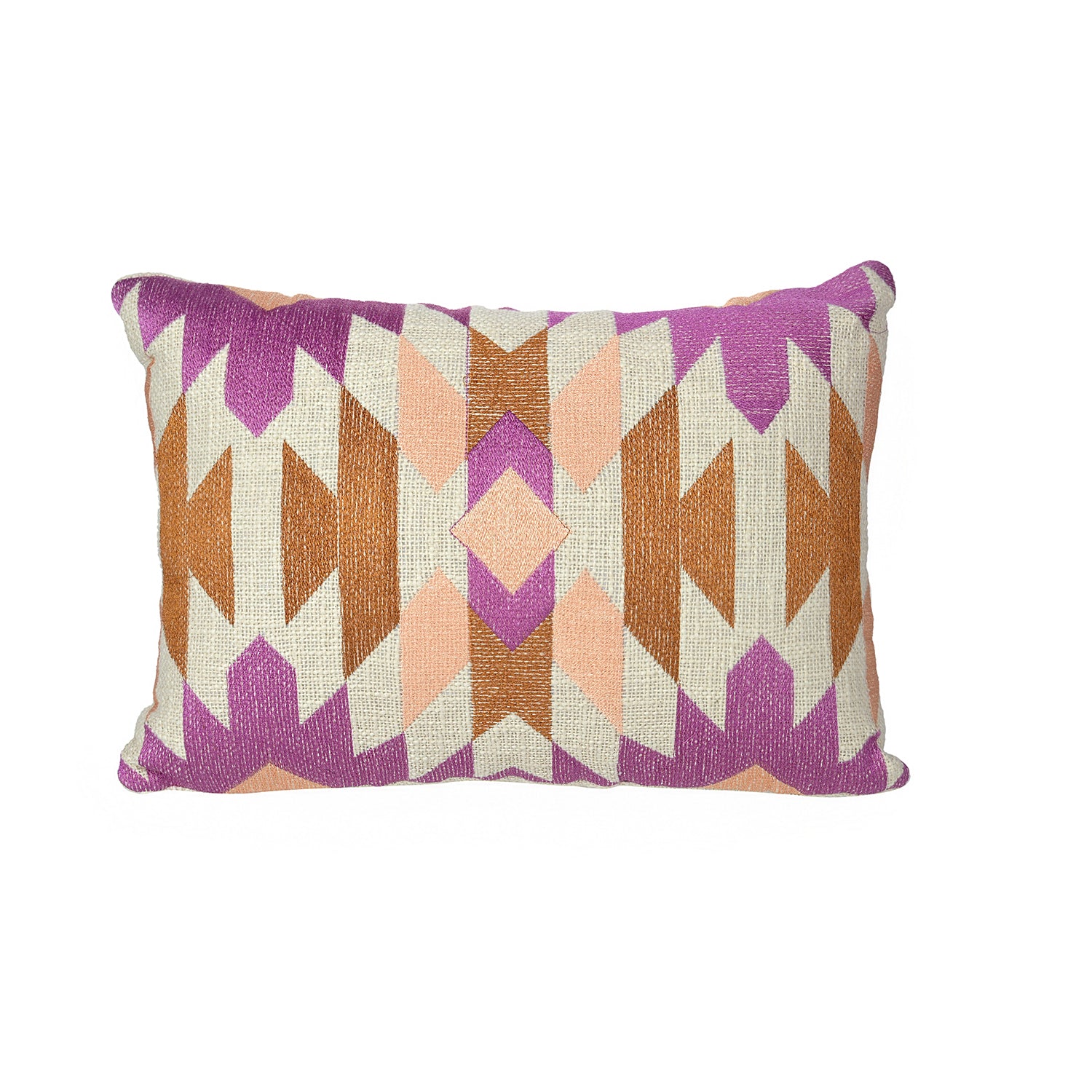 Pink Geometric Grandeur Throw Pillow Cover