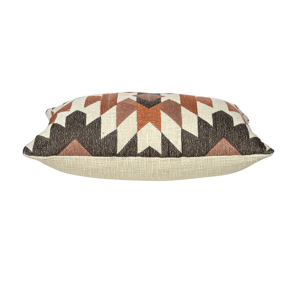Brown Geometric Grandeur Throw Pillow Cover