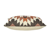 Brown Geometric Grandeur Throw Pillow