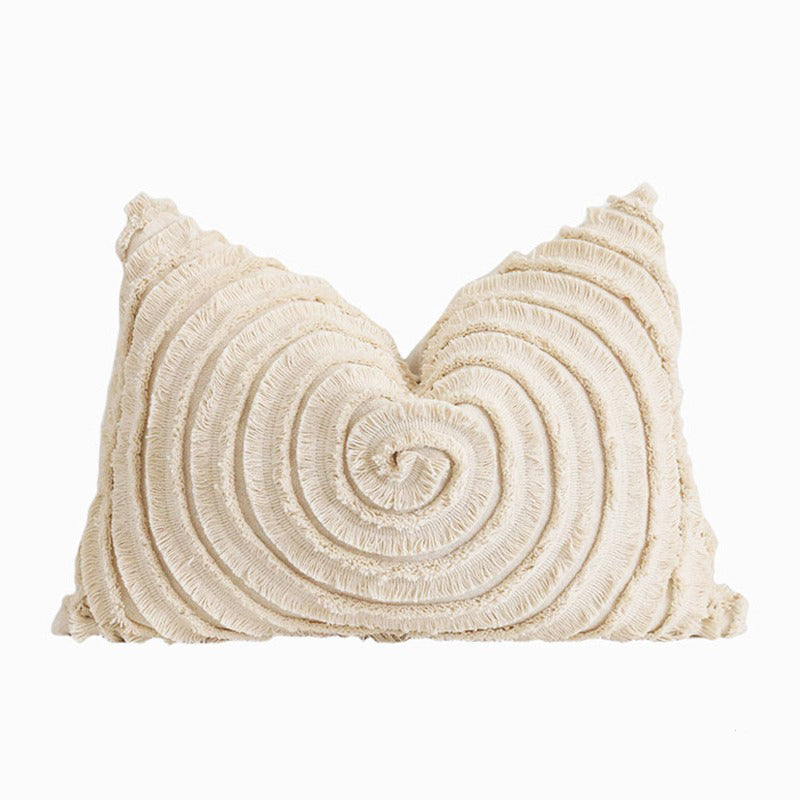 Beige Beauty Throw Pillow Cover