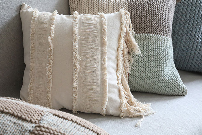 Fringe Fascination Throw Pillow Cover