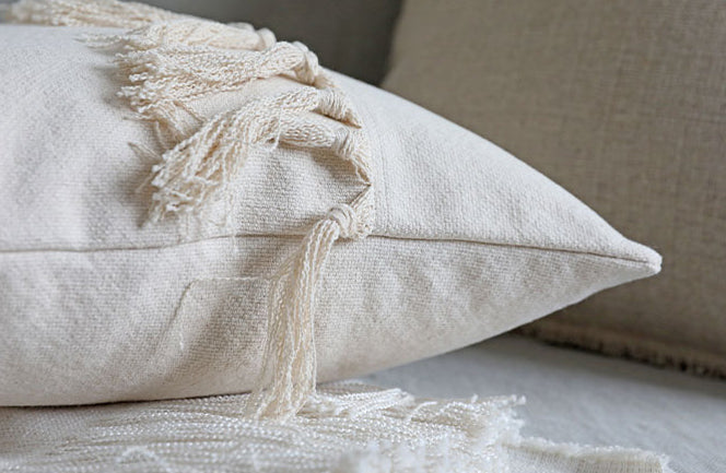 Timeless Tassels Throw Pillow Cover