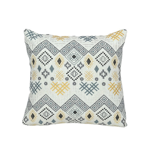 Gray Indian Illusion Throw Pillow Cover
