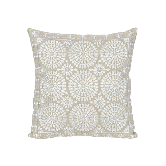White Geometric Jaipur Throw Pillow Cover