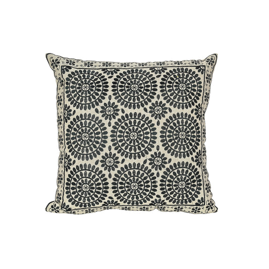 Black Geometric Jaipur Throw Pillow Cover