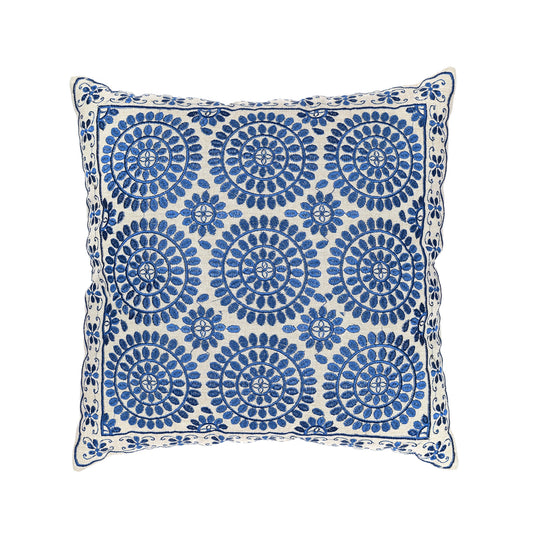 Blue Geometric Jaipur Throw Pillow Cover