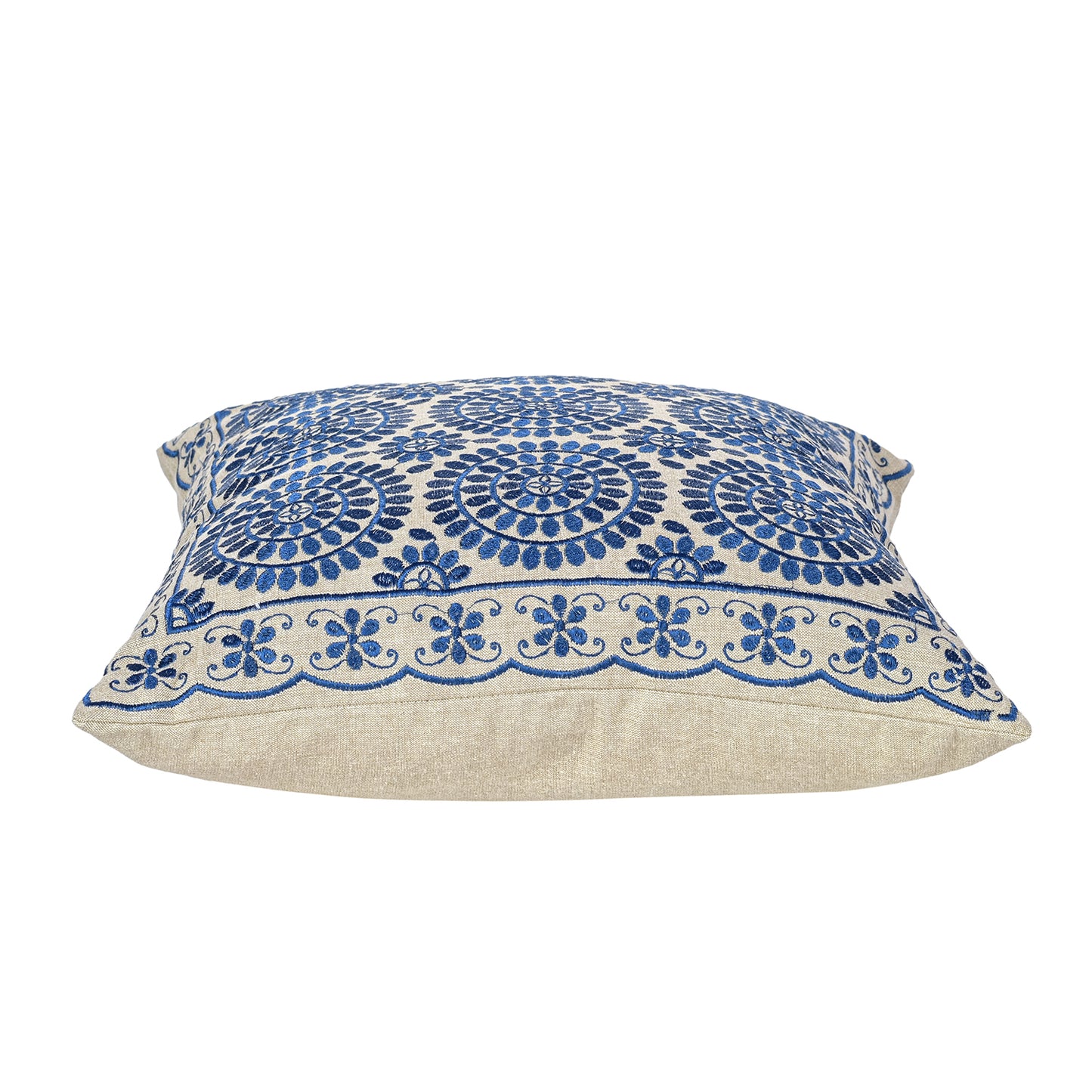 Blue Geometric Jaipur Throw Pillow Cover