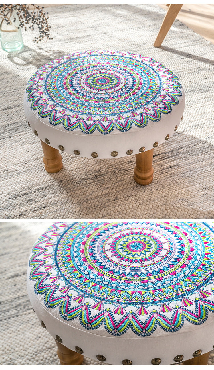 Geometric Gathering Footstool